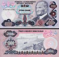 *1000 tureckých lír Turecko 1971-82, P191c UNC - Kliknutím na obrázok zatvorte -